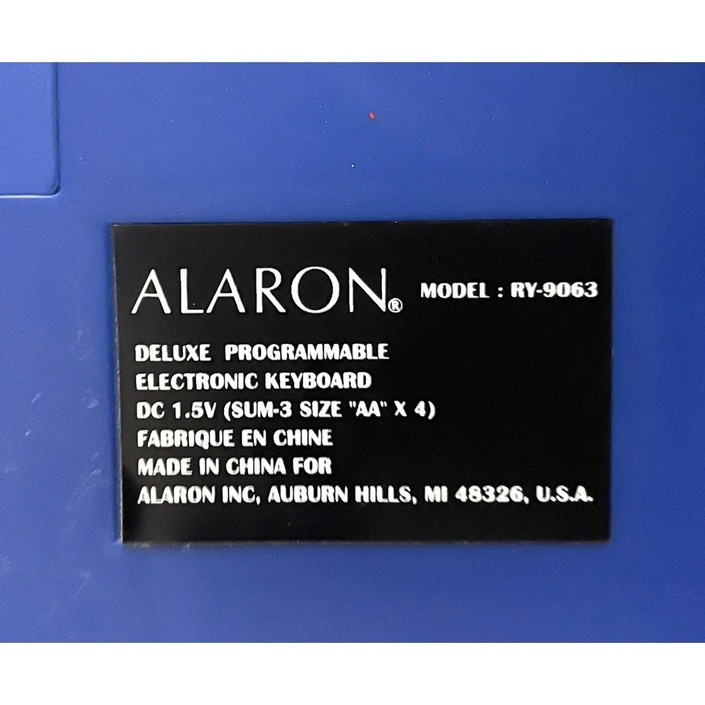 Alaron MY SONG MAKER Deluxe Programmable Electronic Keyboard RY-9063 TESTED